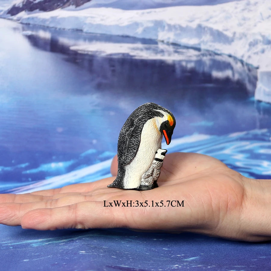 Realistic Polar Animal Model Toy Figurines Set,Varieties of Polar Bear,Emperor Penguin Figures Cake Toppers Christmas Gift