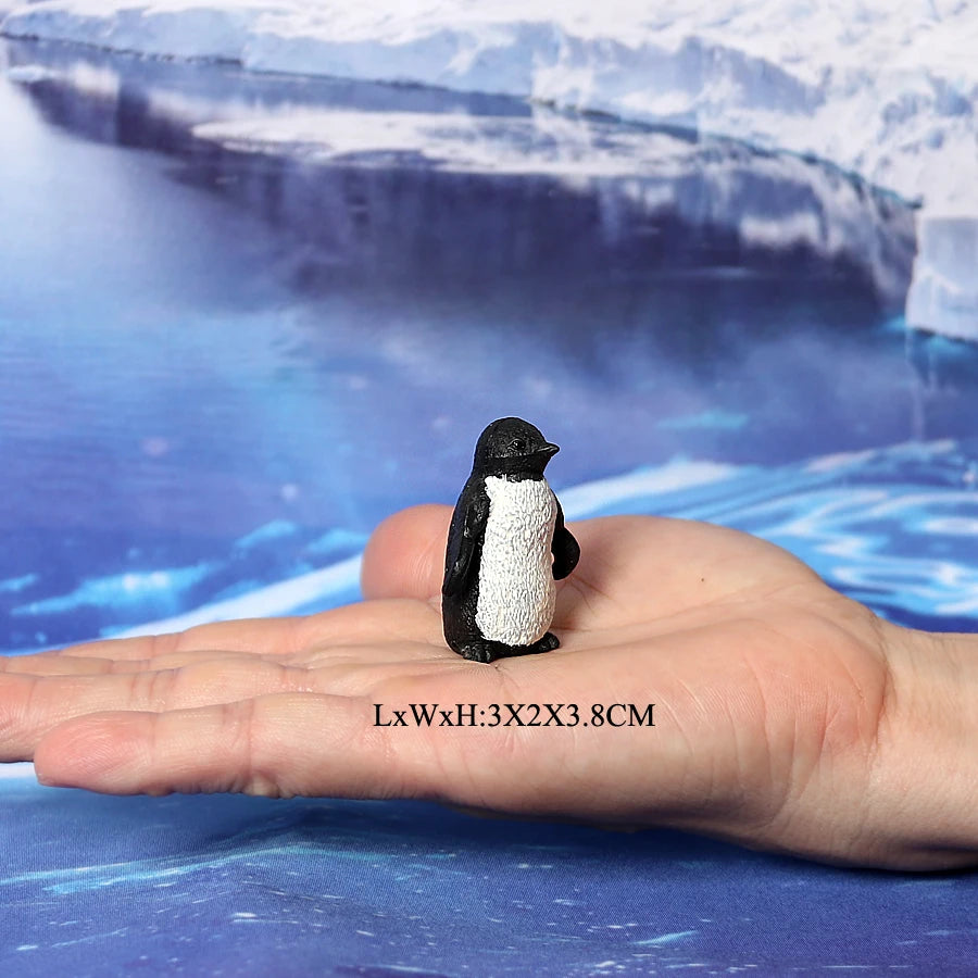 Realistic Polar Animal Model Toy Figurines Set,Varieties of Polar Bear,Emperor Penguin Figures Cake Toppers Christmas Gift