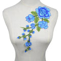 3D Flower Patch Clothing Accessories Red Flowers Embroidery Applique Decoration Accessories Hotfix Jean Patches NL291
