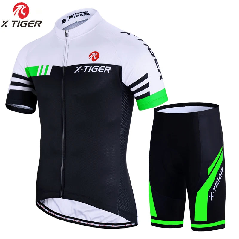 X-Tiger Cycling Sets Bike uniform Summer Cycling Jersey Set Road Bicycle Jerseys MTB Bicycle Wear Breathable Cycling Clothing