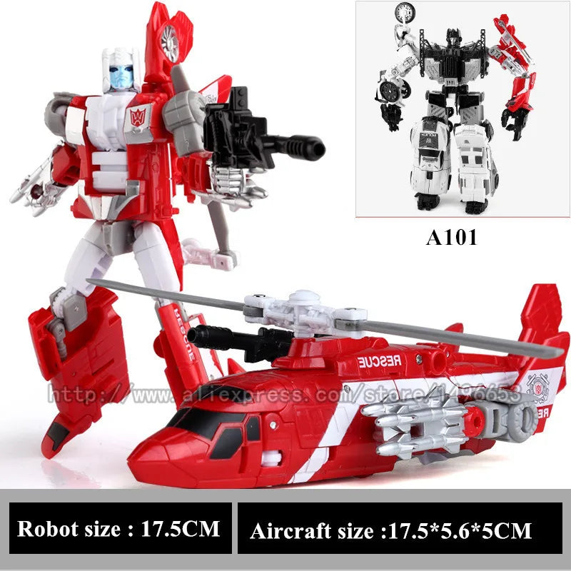 Haizhixing 5 IN 1 Transformation Robot Car Toys Anime Devastator Aircraft Tank Model KO Boys Truck Collection Kid Adult Gift
