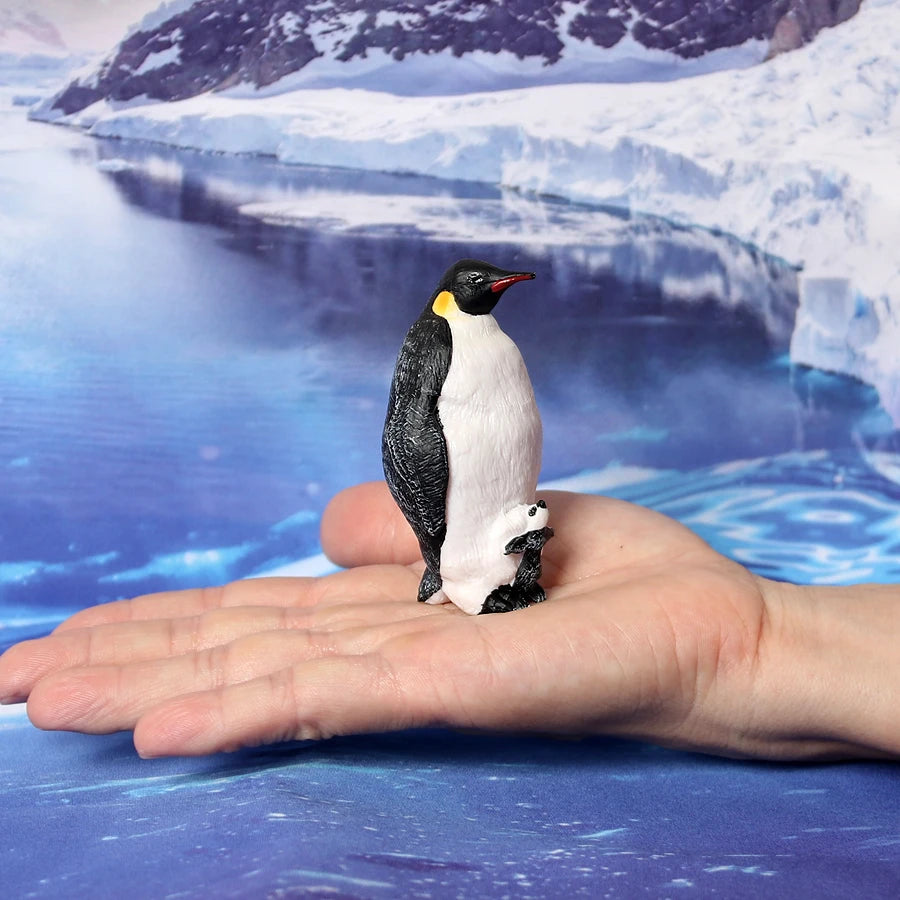 Realistic Polar Animal Model Toy Figurines Set,Varieties of Polar Bear,Emperor Penguin Figures Cake Toppers Christmas Gift