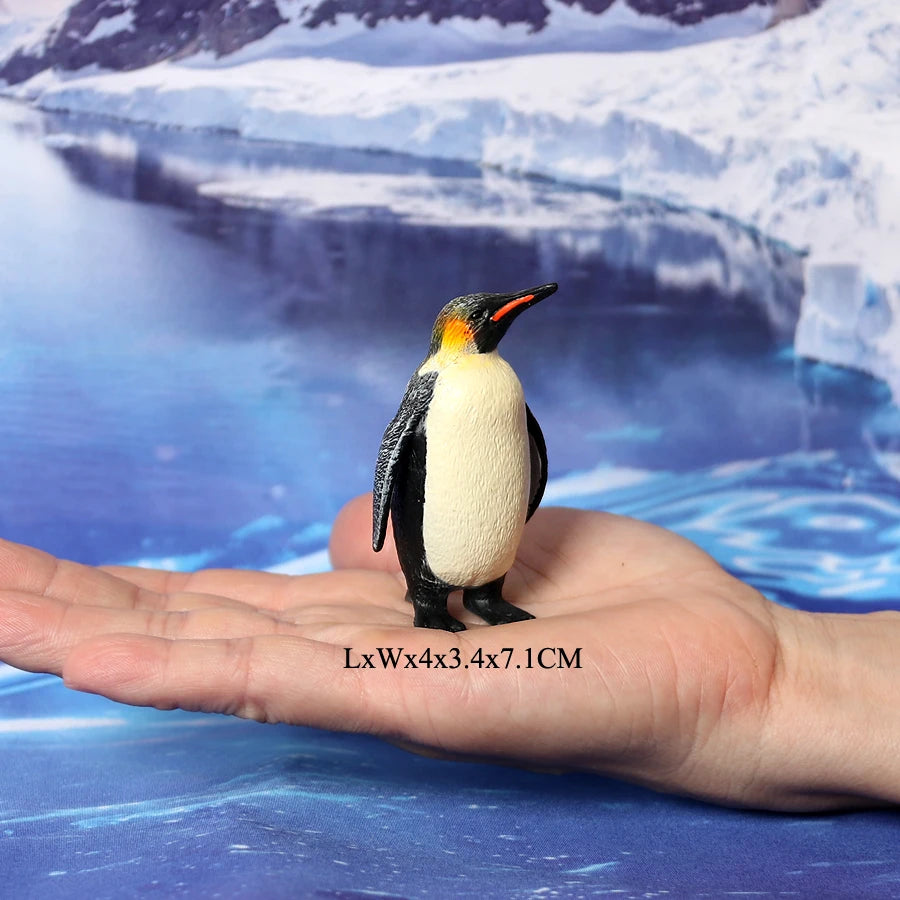 Realistic Polar Animal Model Toy Figurines Set,Varieties of Polar Bear,Emperor Penguin Figures Cake Toppers Christmas Gift