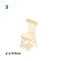 1:12 Mini Wooden Tables Dollhouse DIY Decoration Mini Scene Table and Chair Model Table Furniture Toys Doll House Accessories