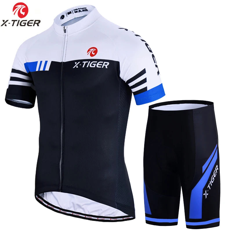 X-Tiger Cycling Sets Bike uniform Summer Cycling Jersey Set Road Bicycle Jerseys MTB Bicycle Wear Breathable Cycling Clothing