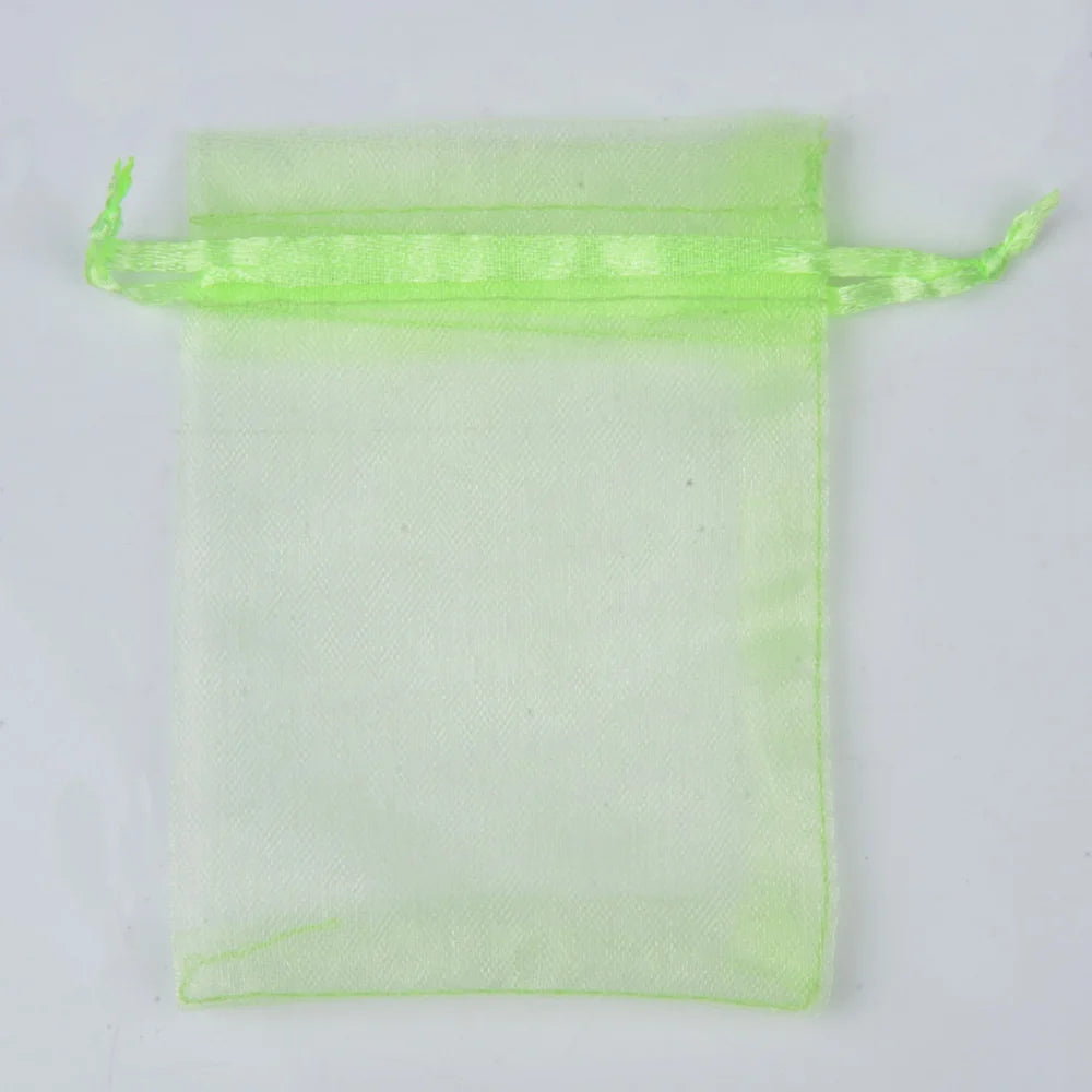 50pcs/lot 24 Colors Jewelry Bag Organza Gift Bags For Jewelry Packaging Bags Wedding Gift Storage Drawstring Pouches Wholesale