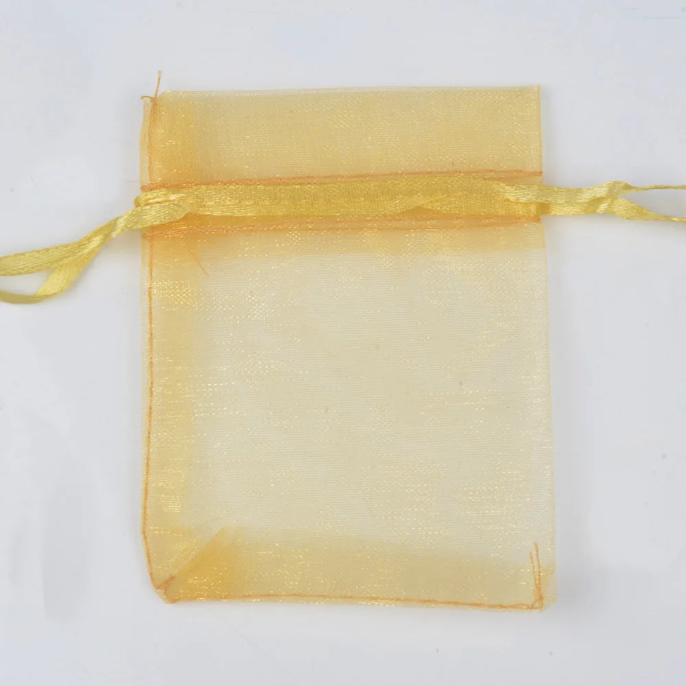 50pcs/lot 24 Colors Jewelry Bag Organza Gift Bags For Jewelry Packaging Bags Wedding Gift Storage Drawstring Pouches Wholesale