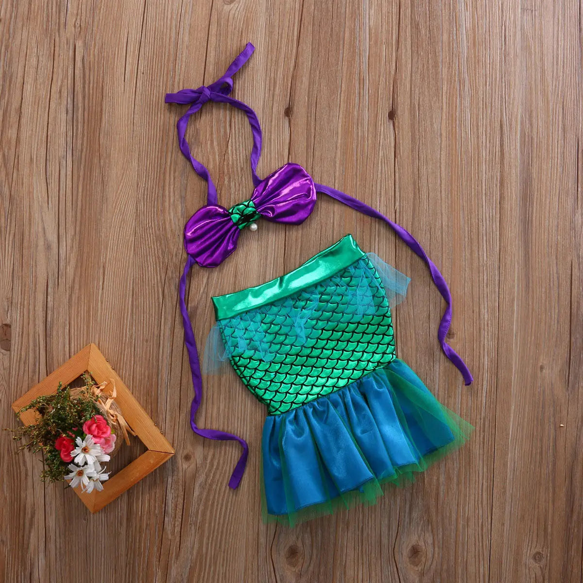 2022 Baby Summer Clothing Newborn Infant Baby Girls Baby Girls Chiffon Scales Set Costume Bikini Swimwear Swimsuit Outfits Dress
