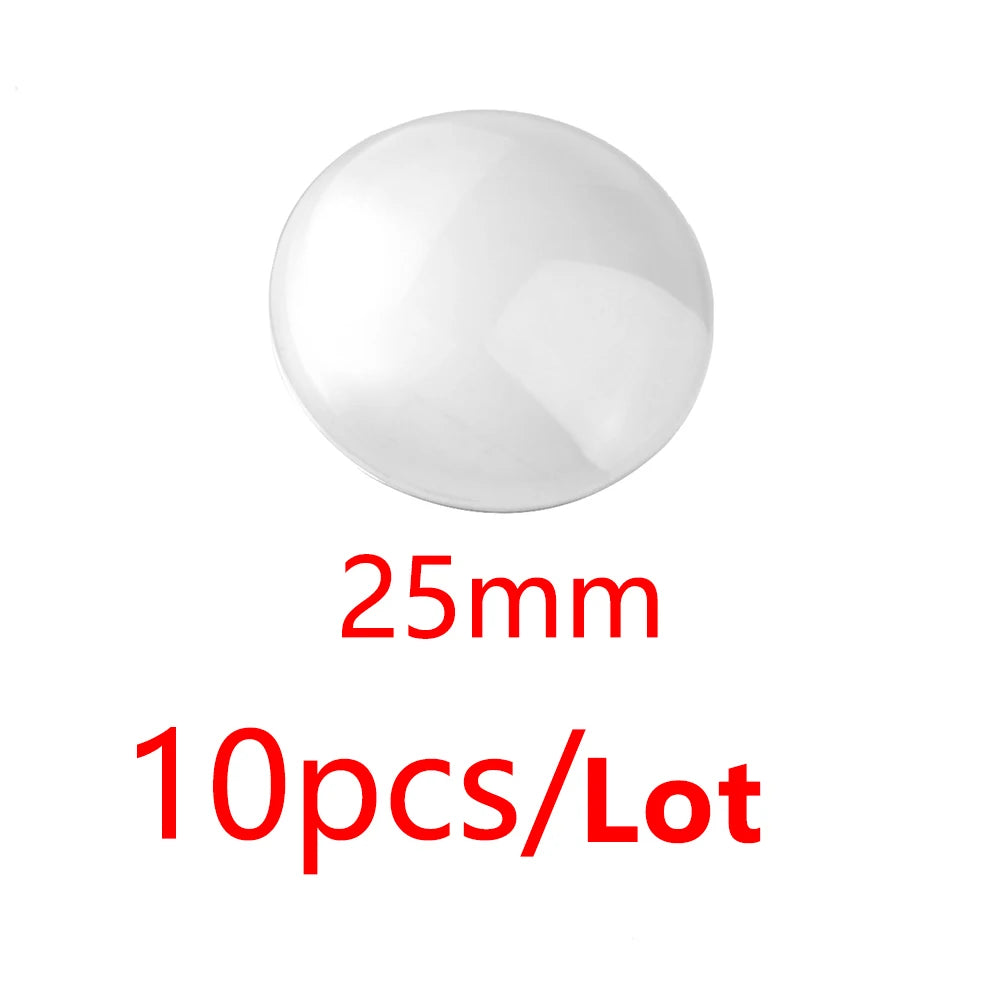 LFPU 10pcs 25mm Glass Cabochon Settings Jewelry Accessories Blank Cameo Base Trays Bezels Jewelry Fit DIY Fashion Jewelry Making