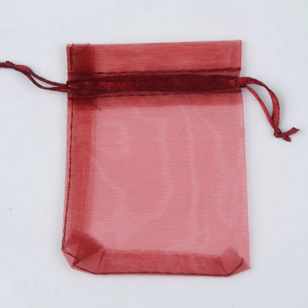 50pcs/lot 24 Colors Jewelry Bag Organza Gift Bags For Jewelry Packaging Bags Wedding Gift Storage Drawstring Pouches Wholesale