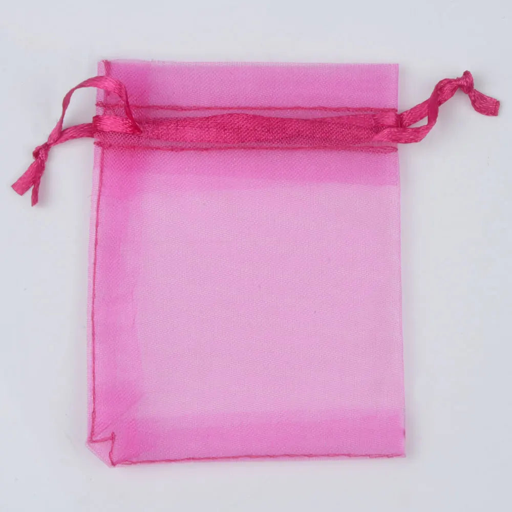 50pcs/lot 24 Colors Jewelry Bag Organza Gift Bags For Jewelry Packaging Bags Wedding Gift Storage Drawstring Pouches Wholesale