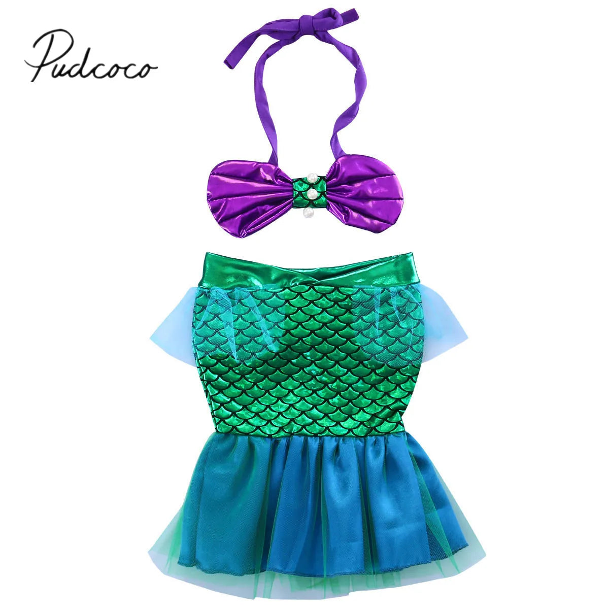 2022 Baby Summer Clothing Newborn Infant Baby Girls Baby Girls Chiffon Scales Set Costume Bikini Swimwear Swimsuit Outfits Dress