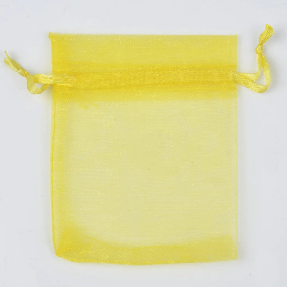 50pcs/lot 24 Colors Jewelry Bag Organza Gift Bags For Jewelry Packaging Bags Wedding Gift Storage Drawstring Pouches Wholesale