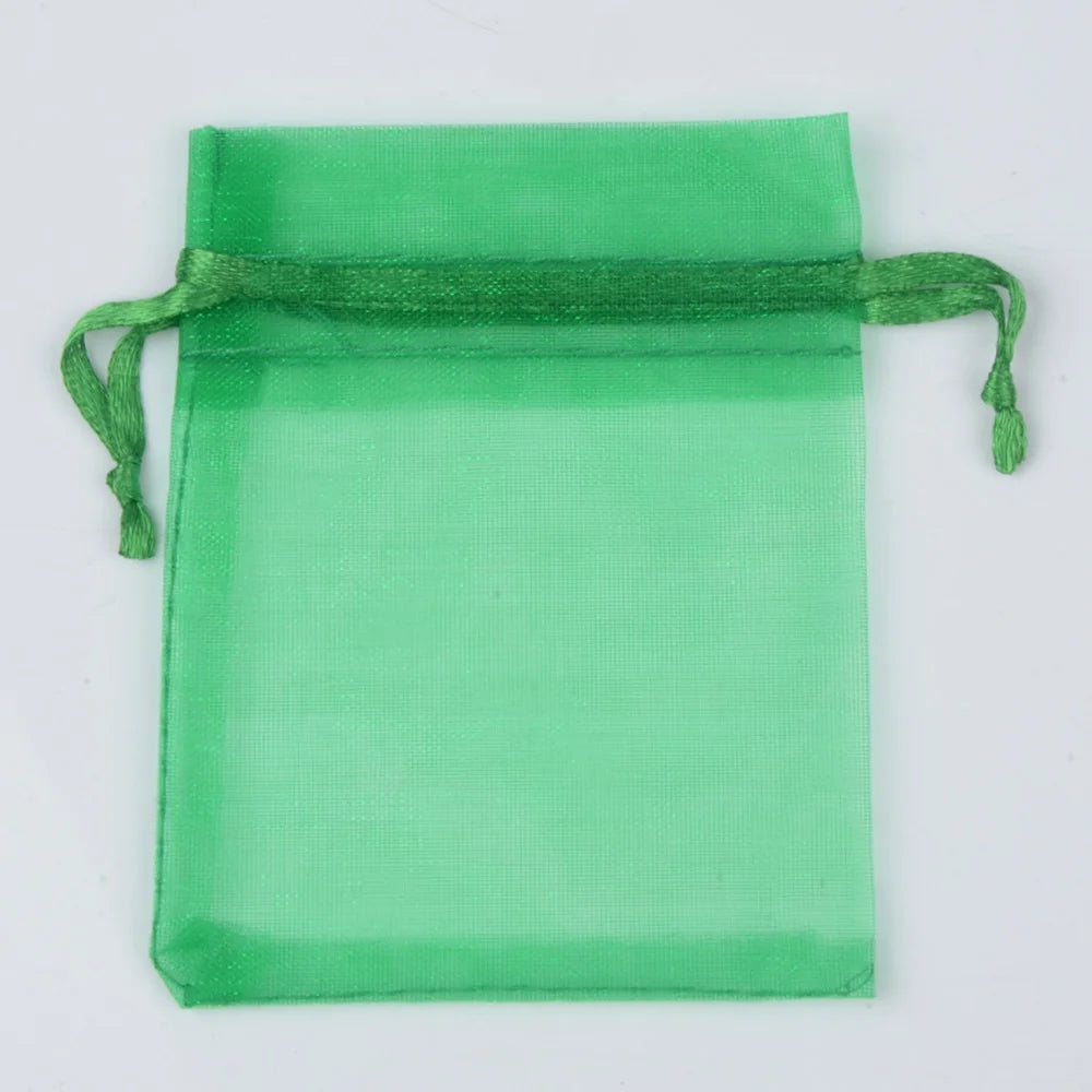 50pcs/lot 24 Colors Jewelry Bag Organza Gift Bags For Jewelry Packaging Bags Wedding Gift Storage Drawstring Pouches Wholesale