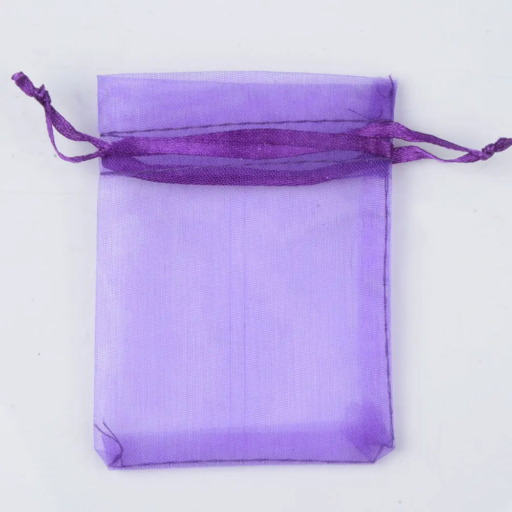 50pcs/lot 24 Colors Jewelry Bag Organza Gift Bags For Jewelry Packaging Bags Wedding Gift Storage Drawstring Pouches Wholesale