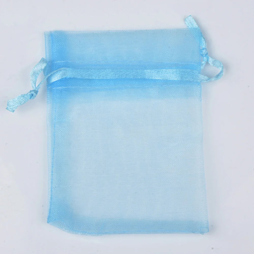 50pcs/lot 24 Colors Jewelry Bag Organza Gift Bags For Jewelry Packaging Bags Wedding Gift Storage Drawstring Pouches Wholesale