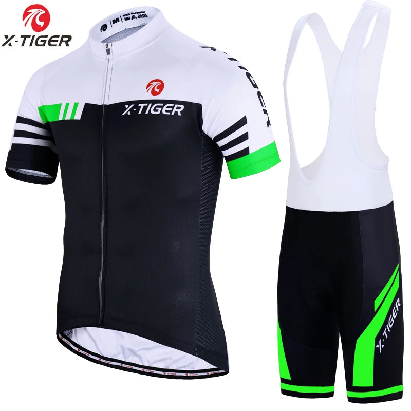 X-Tiger Cycling Sets Bike uniform Summer Cycling Jersey Set Road Bicycle Jerseys MTB Bicycle Wear Breathable Cycling Clothing