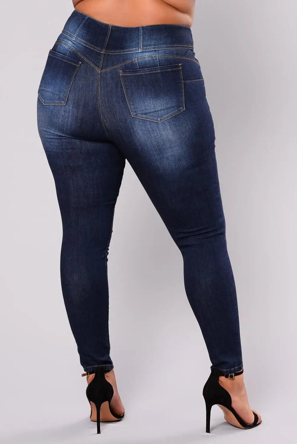 Women's plus size high waist jeans casual Skinny denim fat mom jeans L-5XL high quality wholesale price