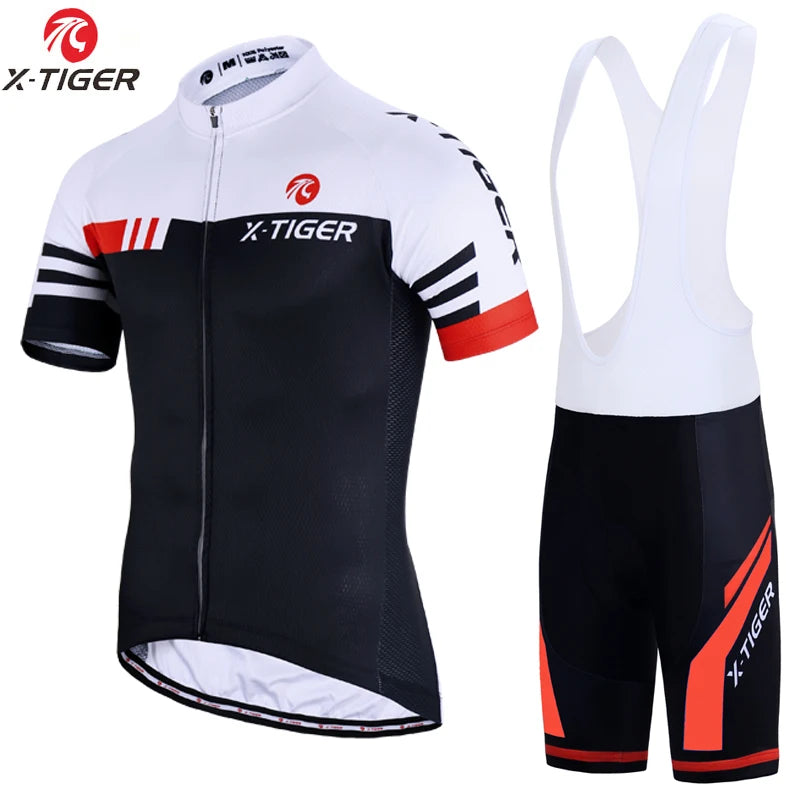 X-Tiger Cycling Sets Bike uniform Summer Cycling Jersey Set Road Bicycle Jerseys MTB Bicycle Wear Breathable Cycling Clothing