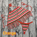 Handmade Crochet Colours Stripes in the Holi Top and Mia Bottom Sexy Bikini Set Beach Women Swimwear