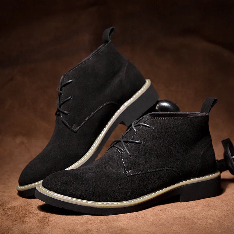 Size 38-46 Fashion Men Boots Autumn Winter Leather Shoes for Male Comfortable Suede Chelsea Boots Classic Men's Casual Shoes