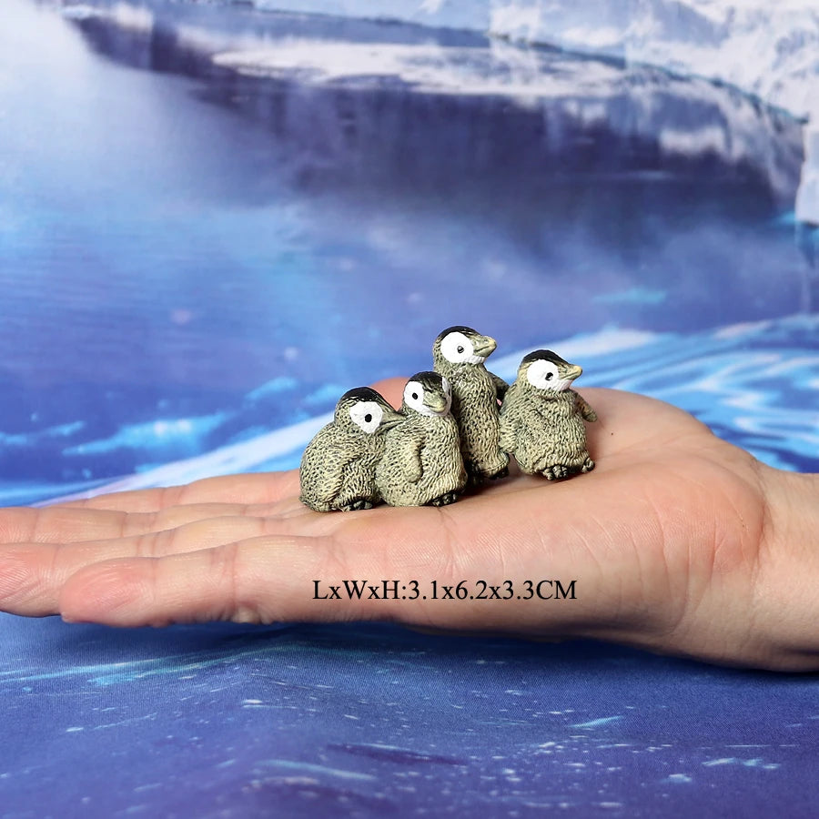 Realistic Polar Animal Model Toy Figurines Set,Varieties of Polar Bear,Emperor Penguin Figures Cake Toppers Christmas Gift
