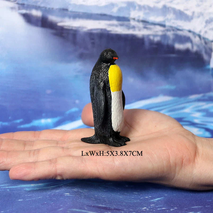 Realistic Polar Animal Model Toy Figurines Set,Varieties of Polar Bear,Emperor Penguin Figures Cake Toppers Christmas Gift