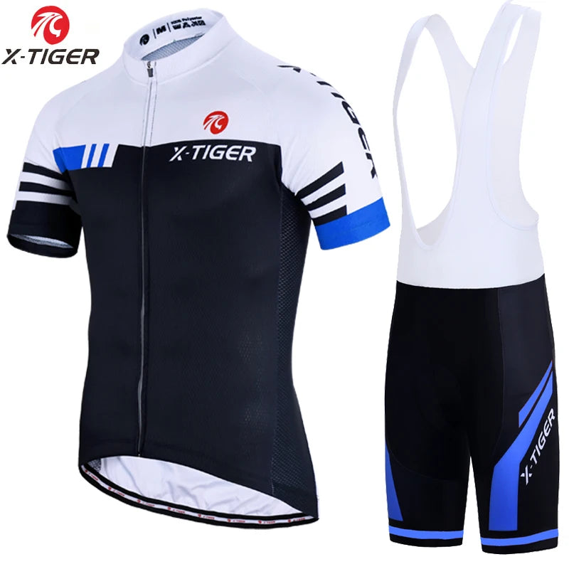 X-Tiger Cycling Sets Bike uniform Summer Cycling Jersey Set Road Bicycle Jerseys MTB Bicycle Wear Breathable Cycling Clothing
