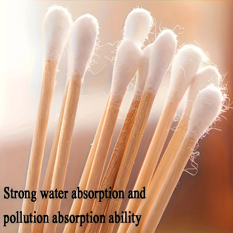 400Pcs Cotton Swabs for Ear Cleaning, Disposable Cotton Swabs for Makeup, Household Disposable Cotton Swabs for Cleaning Ear Picks, Disinfecting Pointed Cotton Swabs with Double Heads, Convenient Pet Ear Canal and Tear Stain