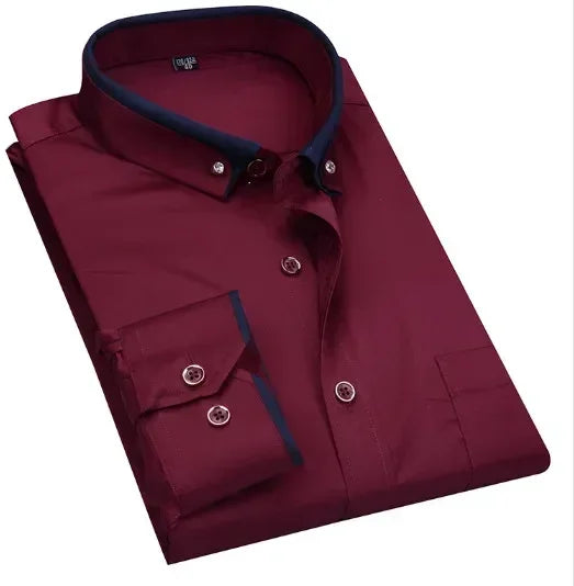 new arrival Spring commercial easy care shirt male oversize long-sleeve fashion formal high quality plus size M-7XL8XL9XL