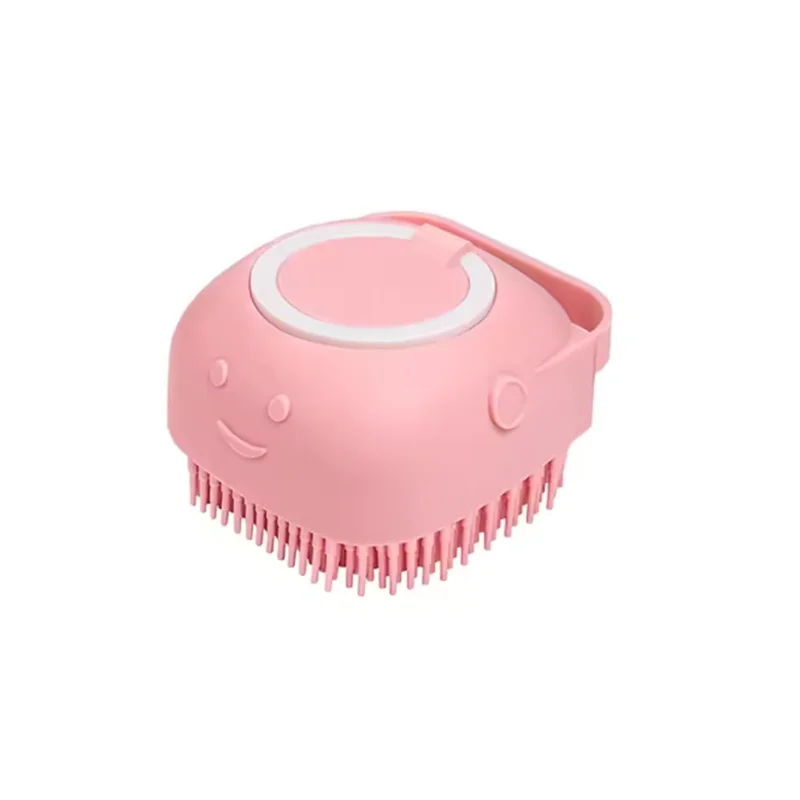 Pet Dog Shampoo Brush 2.7oz 80ml Cat Massage Comb Grooming Scrubber for Bathing Short Hair Soft Silicone Rubber For Puppy Kitten