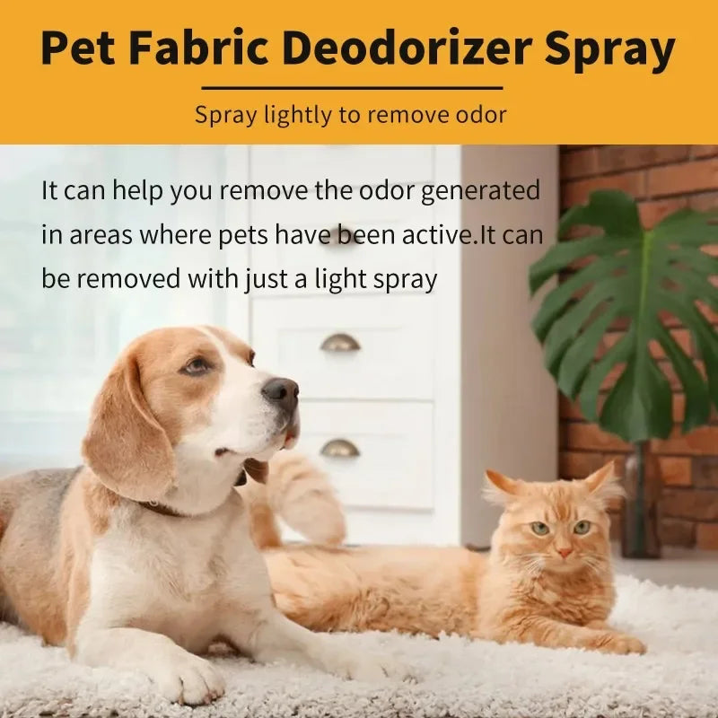 Pet Deodorant Spray 120ml Cleans Pet Odors Indoor Air Freshener Long Lasting Fragrance Deodorant for Cat and Dog Natural Formula