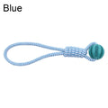 Pet Toy for Dogs, Durable Cotton Rope Hand-Held Treat-Dispensing Ball, Teeth-Cleaning and Training Interactive Puzzle Toy Ball