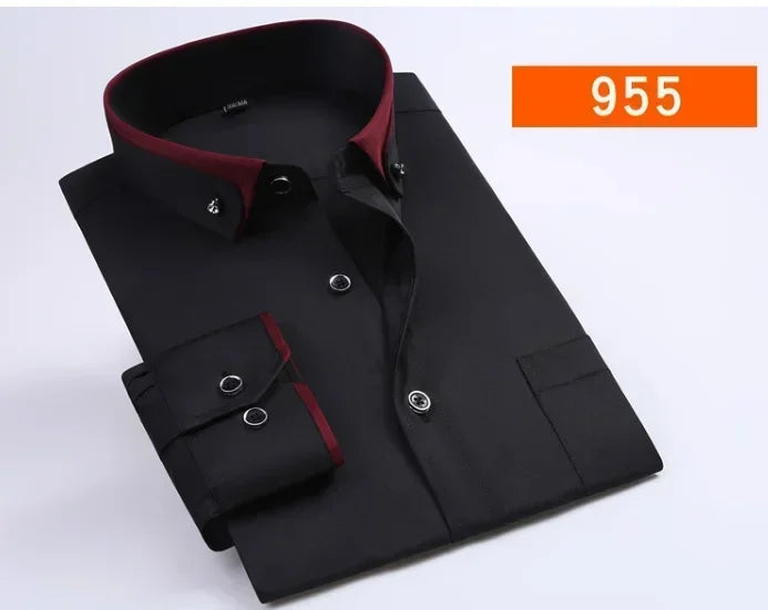 new arrival Spring commercial easy care shirt male oversize long-sleeve fashion formal high quality plus size M-7XL8XL9XL