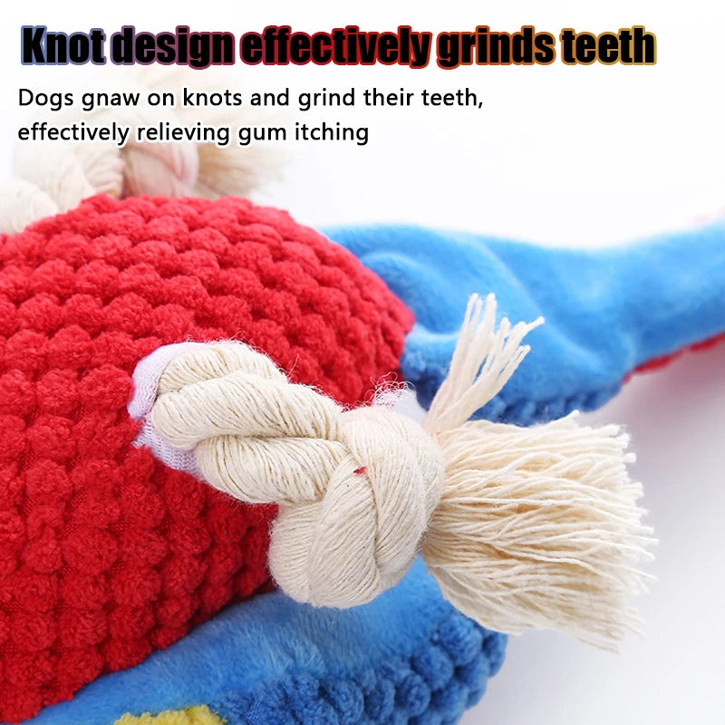 1PC Parrot Shaped Dog Toy With Squeaking Filling Suitable For Small And Medium-Sized Dogs To Play With