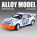 1:24 911 964 Carrera RS Alloy Car Diecasts & Toy Vehicles Car Model Sound and light Pull back Car Toys For Kids Gifts