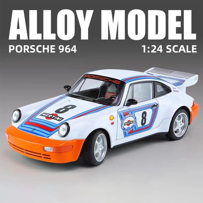 1:24 911 964 Carrera RS Alloy Car Diecasts & Toy Vehicles Car Model Sound and light Pull back Car Toys For Kids Gifts