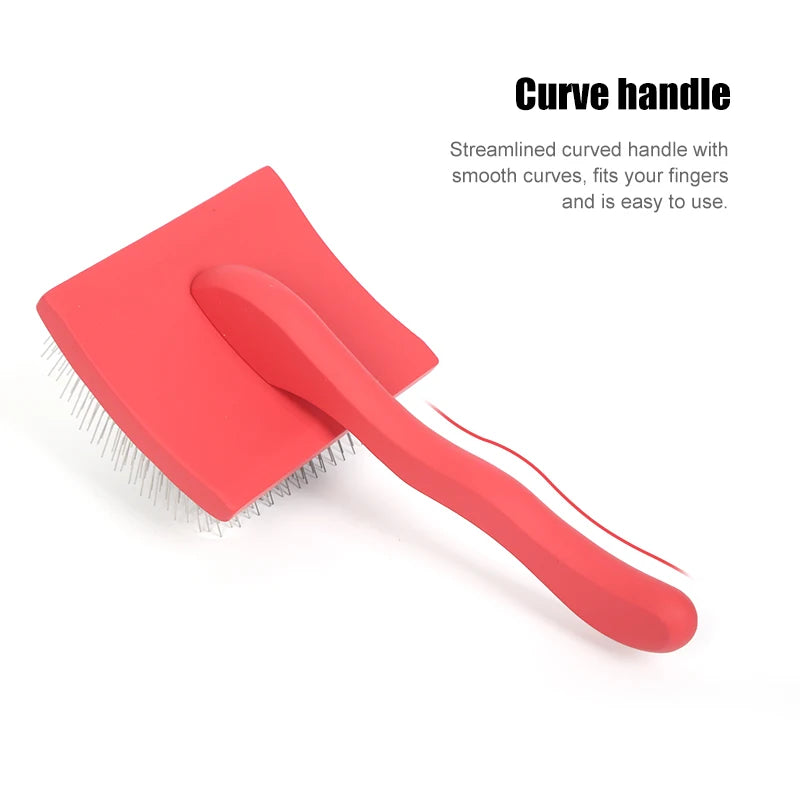 Pet Grooming Hair Remover Brush Manual Household Beauty Hairbrush Long Handle Professional Reusable Pet Grooming Supplies
