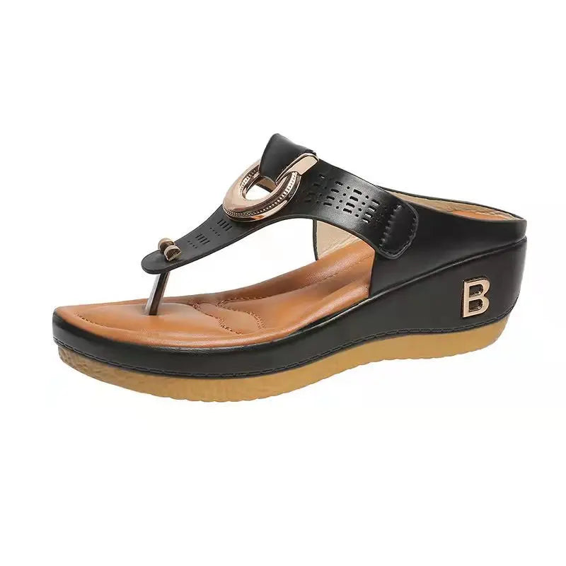 Summer Sandals Women 2026 Big Size Platform Sandals Wedges Flip Flops Shoes Comfortable Slippers Ladies Non-Slip Open Pantuflas