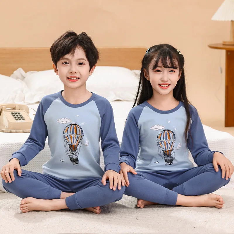 Children's Pajamas Set Cartoon Panda Kids Sleepwear Baby Boys Clothes Sleep Suit Cotton Pyjamas Infant Nightwear For Girls