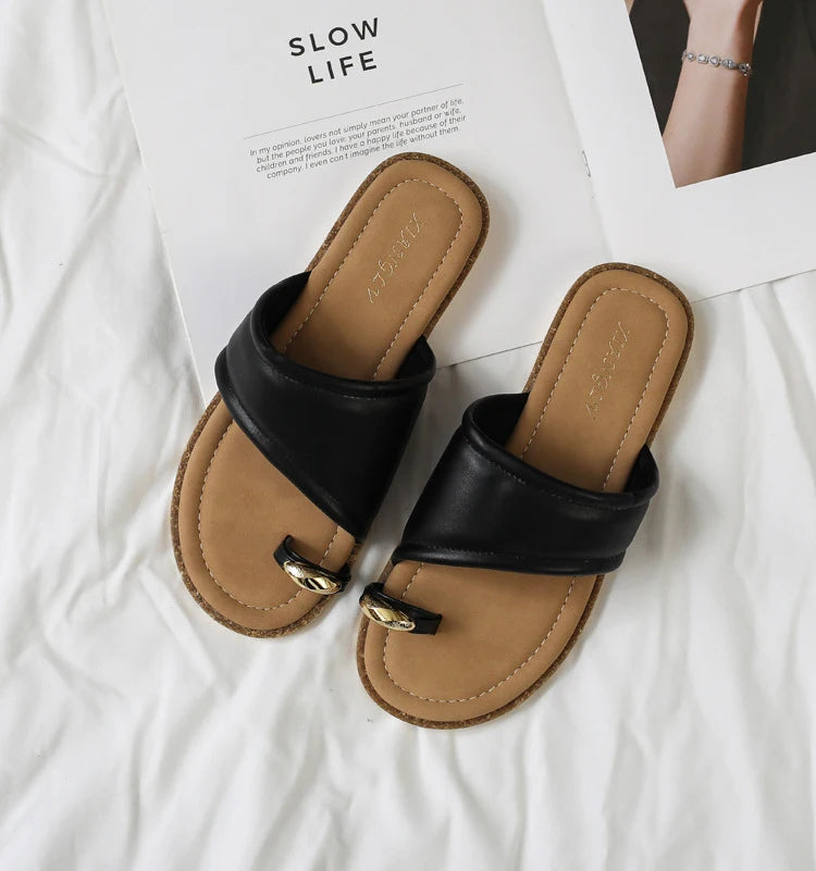 Summer Sandals Shoes for Woman Fashion Outdoor Flat Slippers Sandals Open Toe Casual Beach Slides Shoes Zapatos Para Mujer тапоч