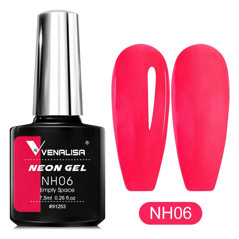 Venalisa New 7.5ml Neon Gel Nail Art Manicure Soak Off Camouflage Natural Nude Color Silicone Nail Gel Polish Lacquer Varnishes