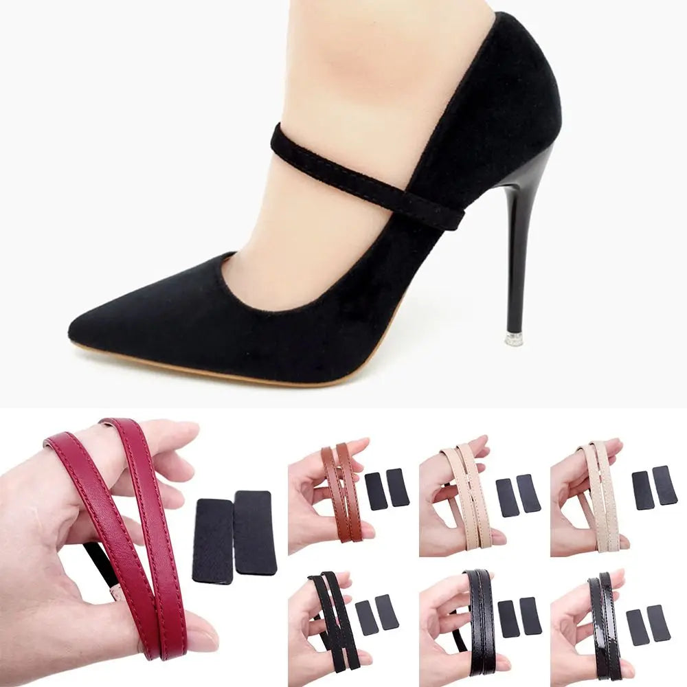 Fashion Convenient Anti-Loose Adjustable Detachable Leather Fixed Shoes Strap For Woman Shoelaces for High Heels