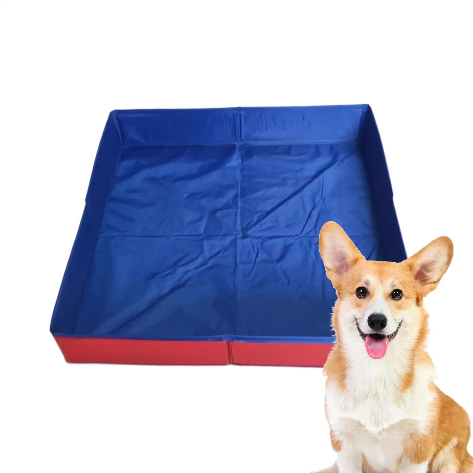 Pet Bath Pool PVC Foldable Dog Bath Tub Square-Shaped Anti-Slip bottom Save Space Pet interaction Bathing Tub for Garden Outdoor