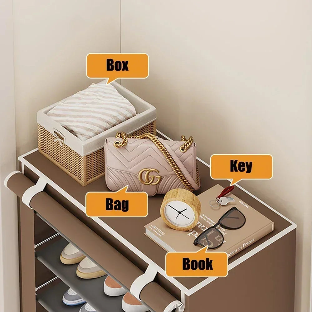 Multi-Layer Combination Shoe Rack Dustproof Storage Shoe Cabinet Shoe Rack Dormitory Foyer Storage Shoe Cabinet
