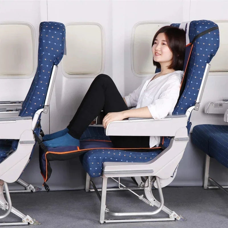 VECENT Adjustable Footrest Hammock with Inflatable Pillow Seat Cover for Planes Trains Buses Swing Chair Outdoor Chair Travel