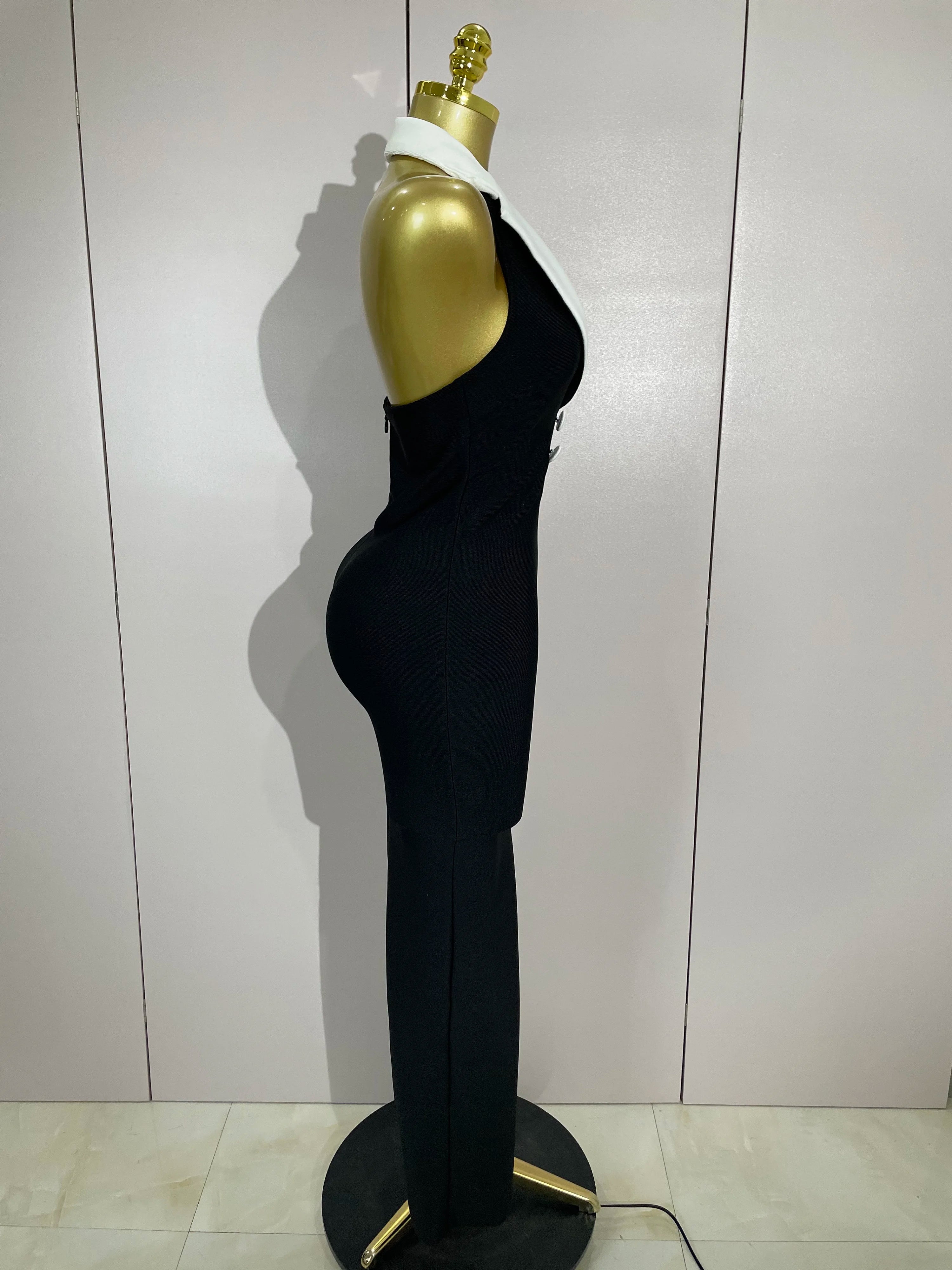 Women Sexy Halter Backless Sleeveless Bodycon Maxi Dress Celebrity Elegant Gown  Club Birthday Evening Party Wedding Dresses