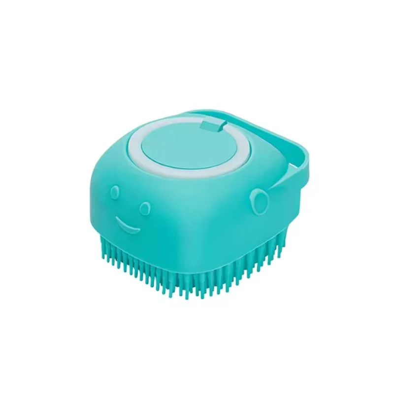Pet Dog Shampoo Brush 2.7oz 80ml Cat Massage Comb Grooming Scrubber for Bathing Short Hair Soft Silicone Rubber For Puppy Kitten