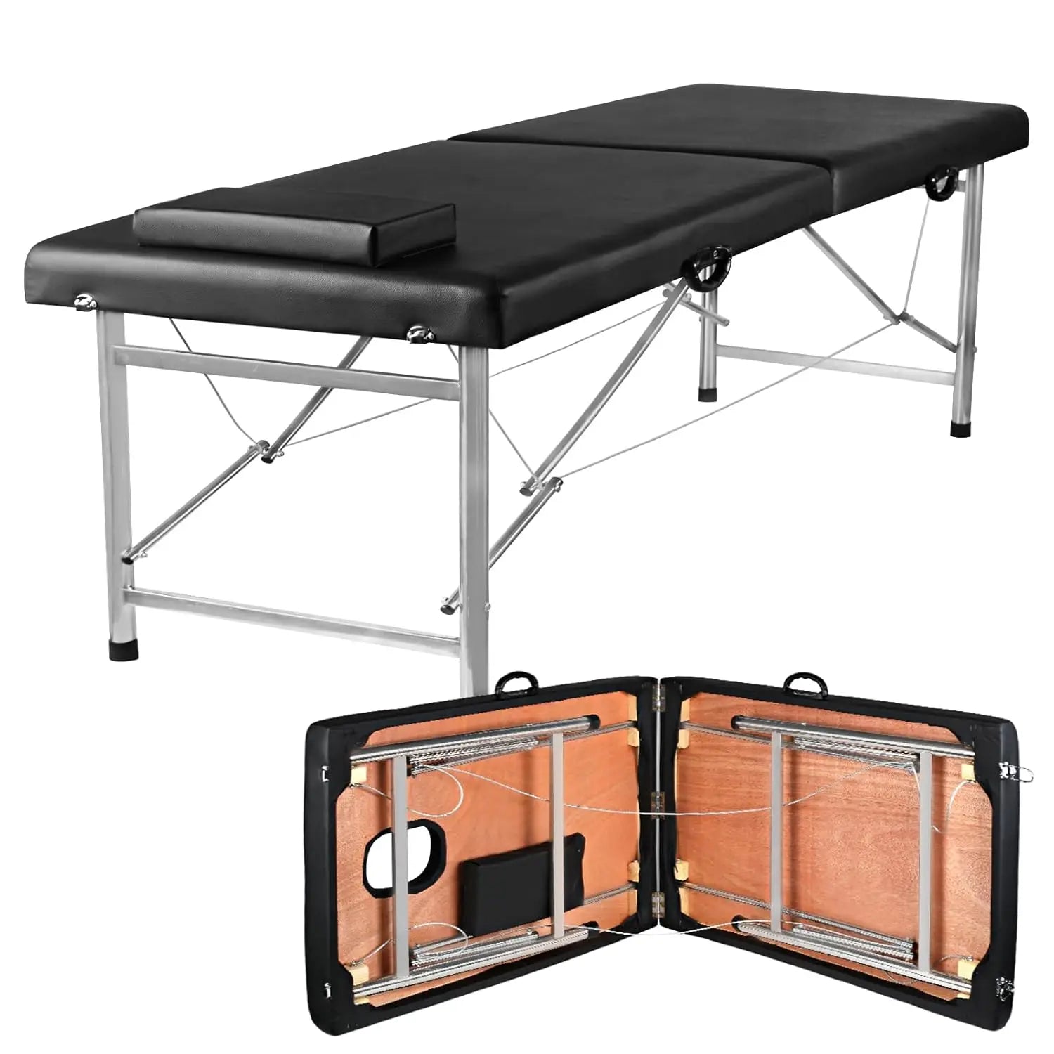 Portable Folding Massage Table – 2-Section Lightweight Salon & Spa Bed for Tattoo, Facials, Massage Therapy –, Customized