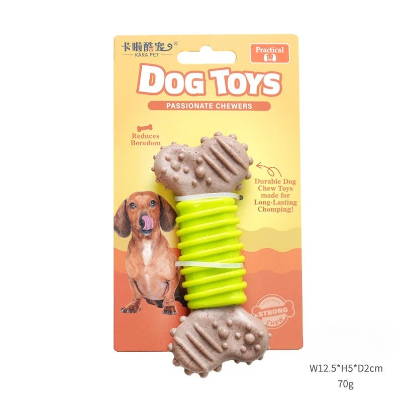 Pet Chew Toy for Entertainment TPR Bone-Shaped Chew Stick Durable for Biting Suitable for Small Medium and Large Dogs Puppy Toy